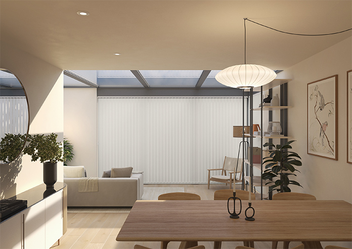 Shimmer (Blackout), Quartz Cream - Vertical Blind - Image 9
